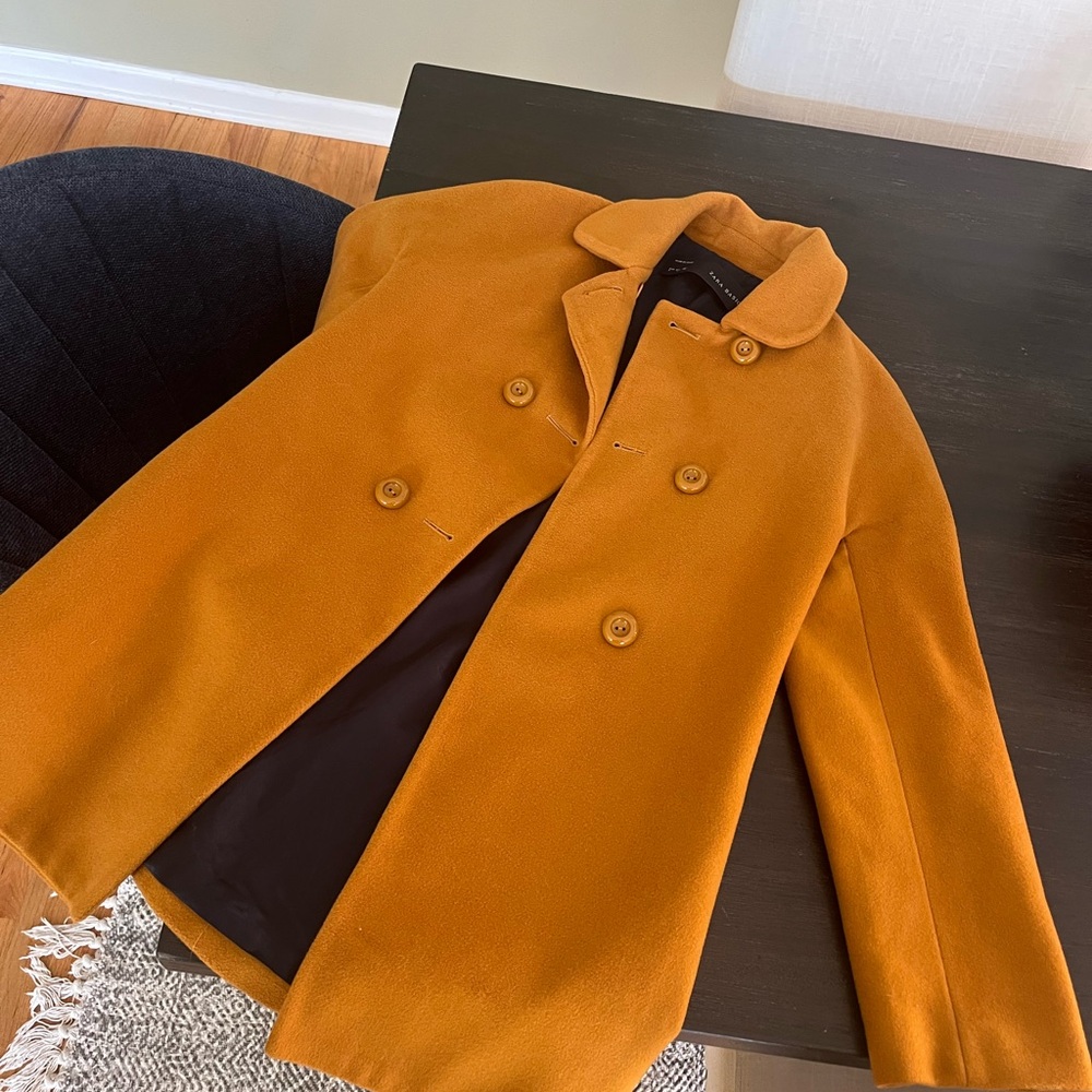Zara coat - dark mustard color